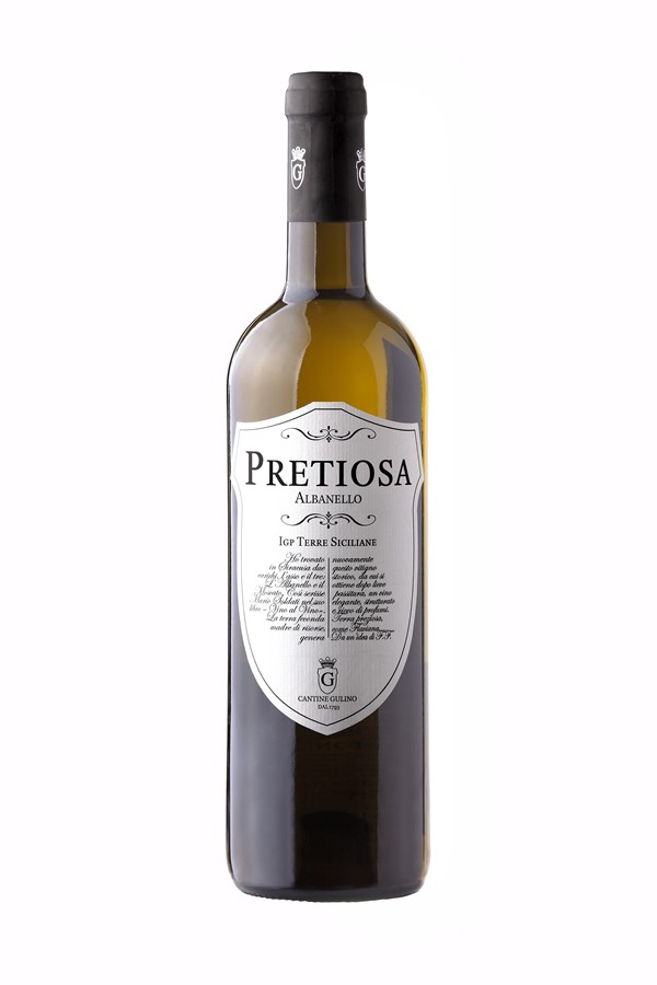 Italian white wine Pretiosa Albanello - Cantine Gulino